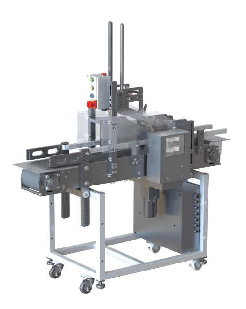 This paktech applicator is fully automated and works in-line with your canning system.
