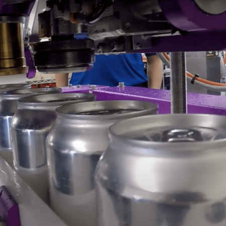 beer canning line used to can beer, wine, kombucha and other craft beverages